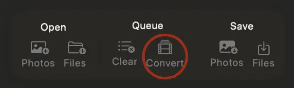The Convert button in the Mac sidebar